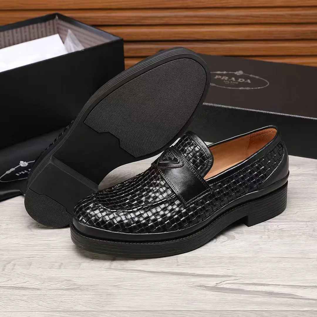 Men's shoes 💰620 💰💰🎩🎩【Prada】Counter 1:1⬆️original reproduction, absolute quality🆗original outsole, high-quality imported rubber, wear-resistant and non-slip, never degummed, upper material: imported first-layer cowhide➕anti-slip foam outsole, official website material, inner material: water-dyed leather lining, 6 colors available! Code number 38-45